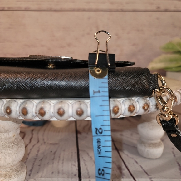 Kate Spade Black Saffiano Leather Wristlet Trifold Wallet - Picture 12 of 12